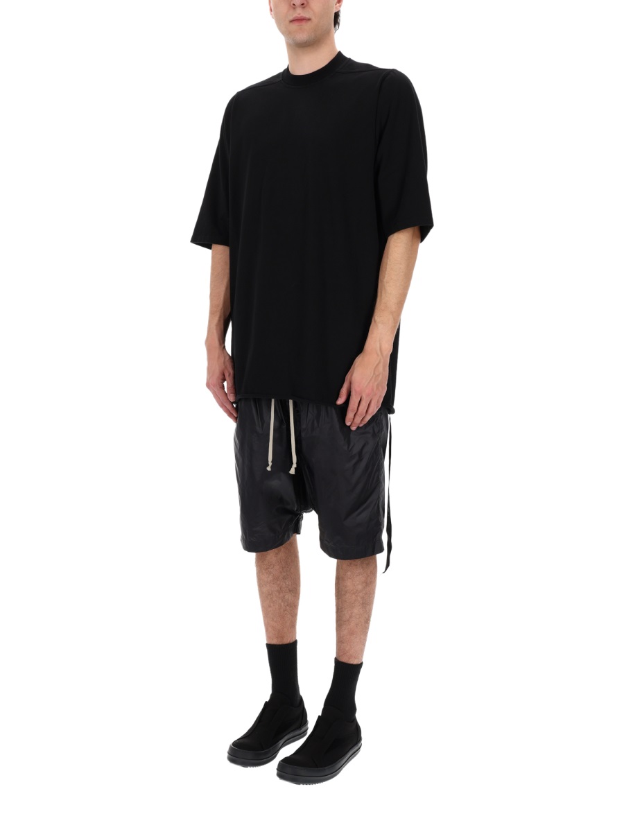 Rick Owens DRKSHDW Jumbo Ss Oversized Cotton T-Shirt Zwart