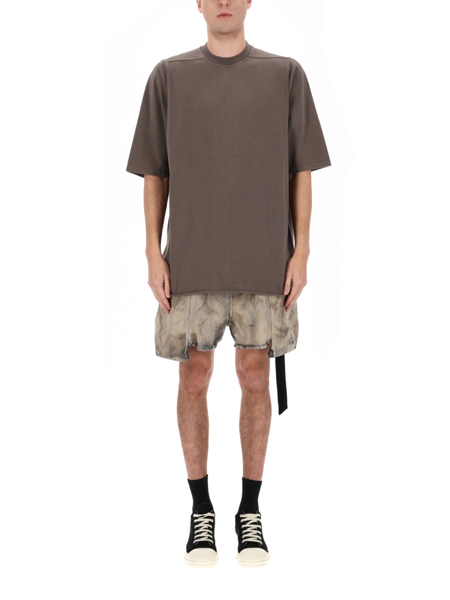 Rick Owens DRKSHDW Neutrals Jumbo Ss Hanging Strap T-Shirt Bruin