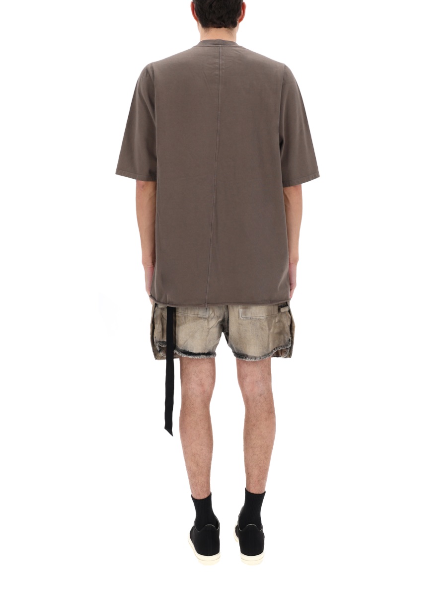 Rick Owens DRKSHDW Neutrals Jumbo Ss Hanging Strap T-Shirt Bruin