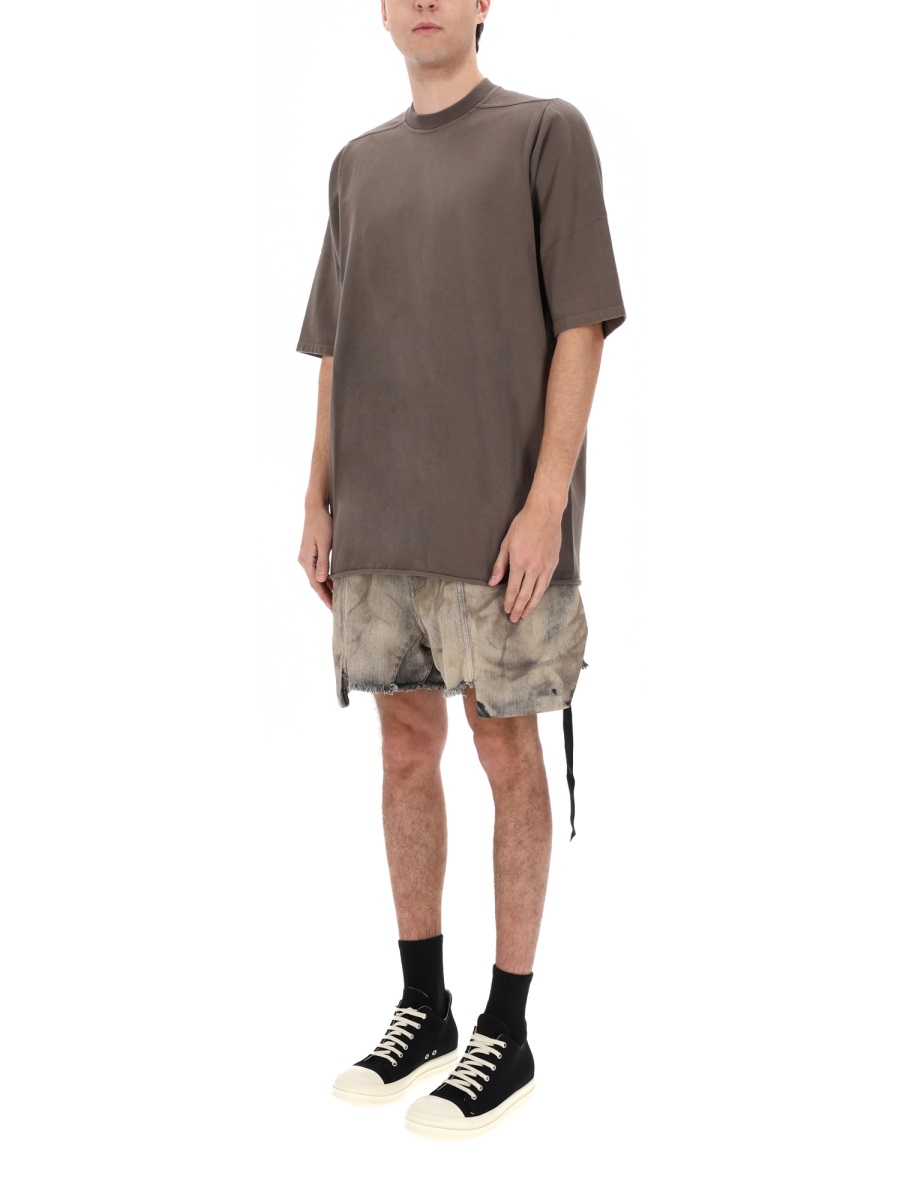 Rick Owens DRKSHDW Neutrals Jumbo Ss Hanging Strap T-Shirt Bruin