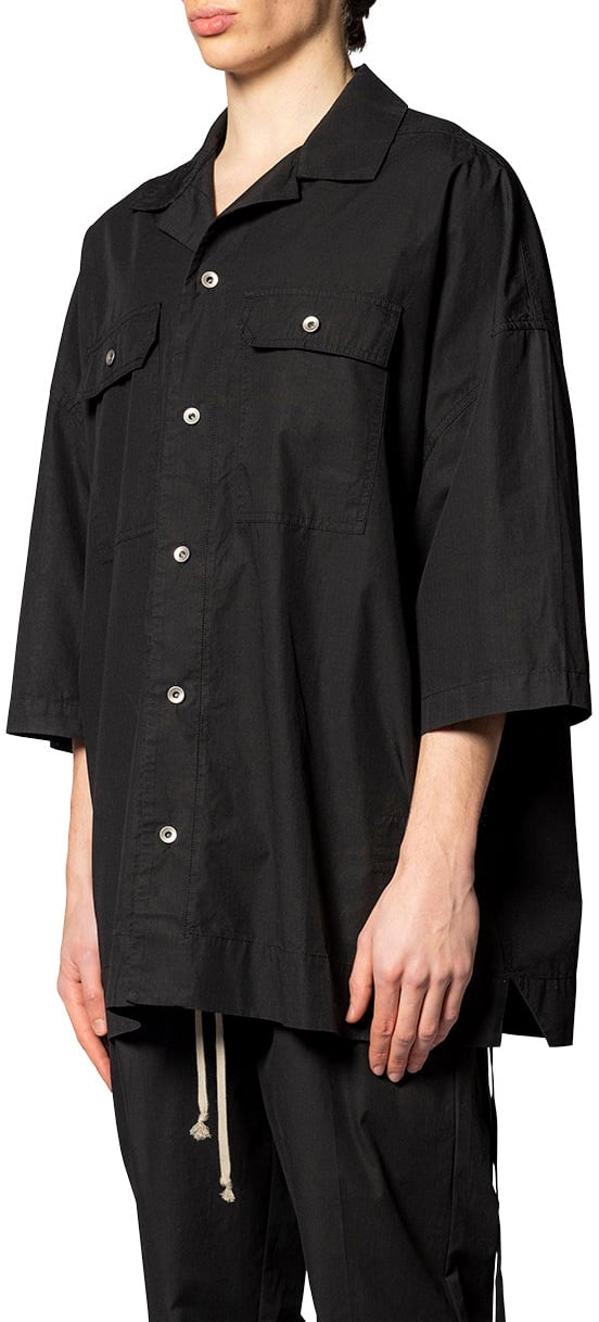 Rick Owens DRKSHDW MAGNUM TOMMY SHIRT BLACK Zwart
