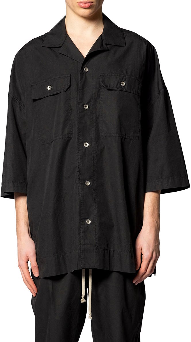 Rick Owens DRKSHDW MAGNUM TOMMY SHIRT BLACK Zwart