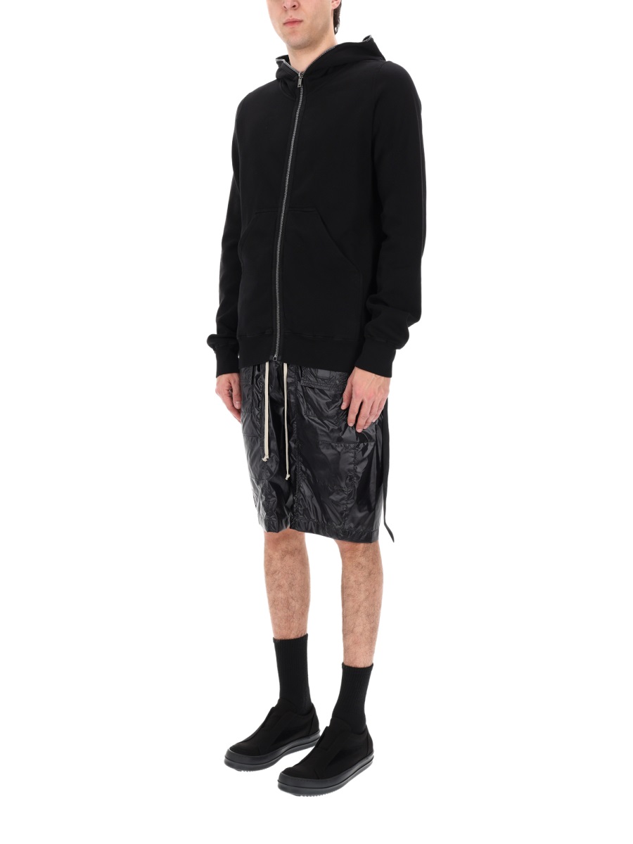 Rick Owens DRKSHDW Gimp Cotton Front Zipper Hoodie Zwart