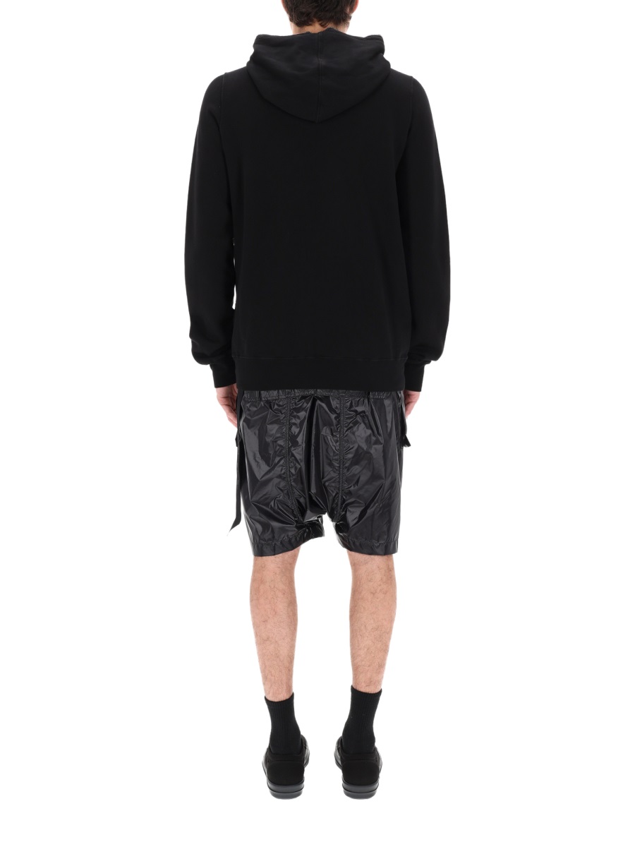 Rick Owens DRKSHDW Gimp Cotton Front Zipper Hoodie Zwart