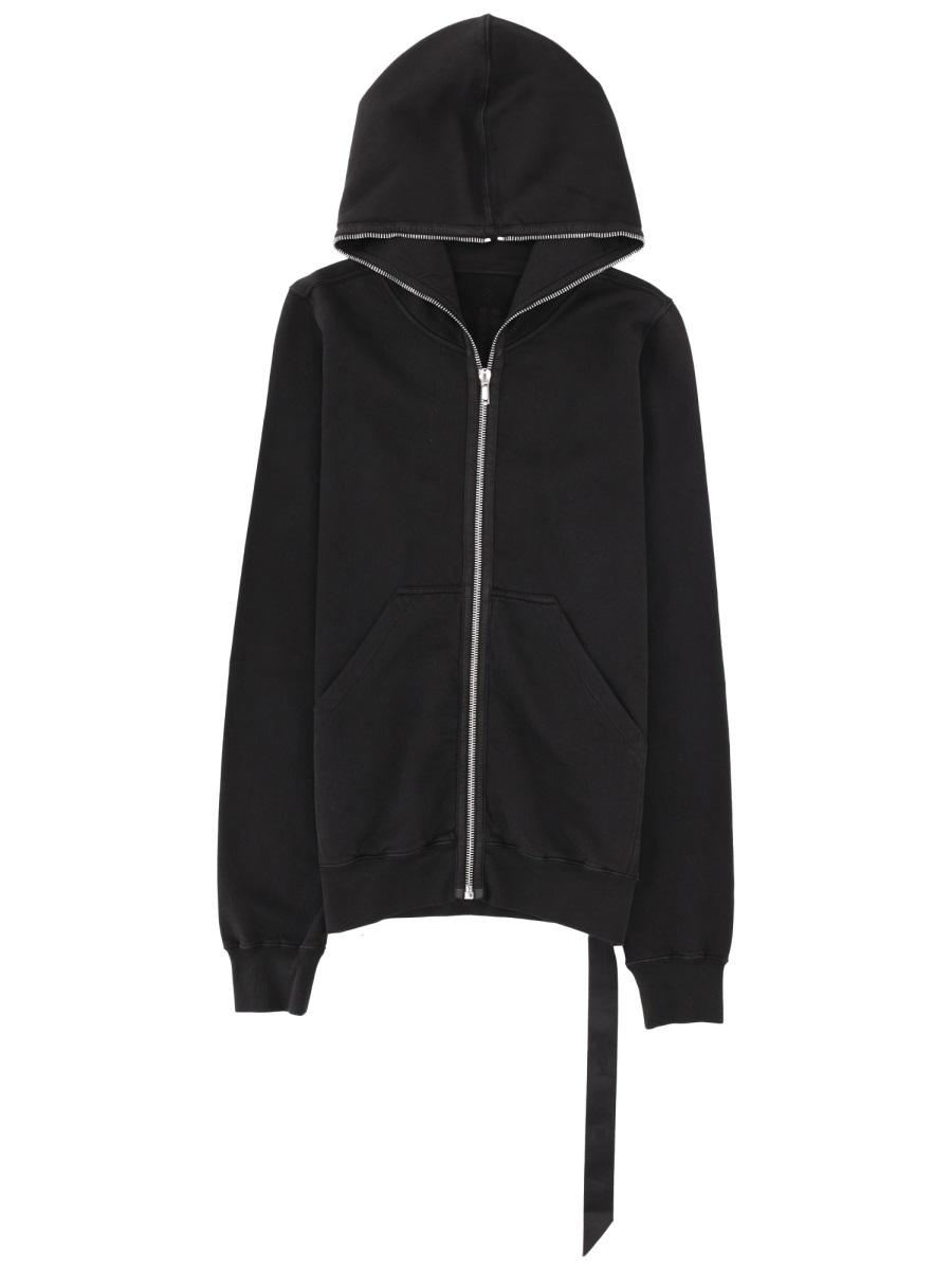 Rick Owens DRKSHDW Gimp Cotton Front Zipper Hoodie Zwart