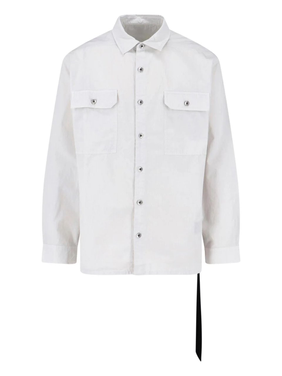 Rick Owens DRKSHDW Boxy Oversized Shirt with Distinctive Hem Tab Wit