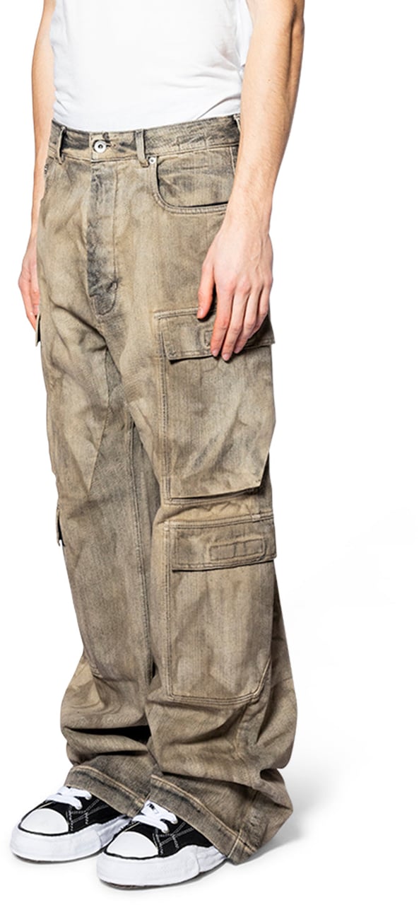 Rick Owens DRKSHDW PANTALONI IN DENIM DOUBLE CARGO JEANS DUST Divers
