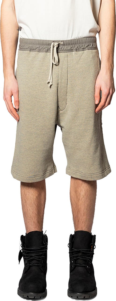 Rick Owens DRKSHDW WIDE PUSHER SHORTS GREY MELANGE Grijs