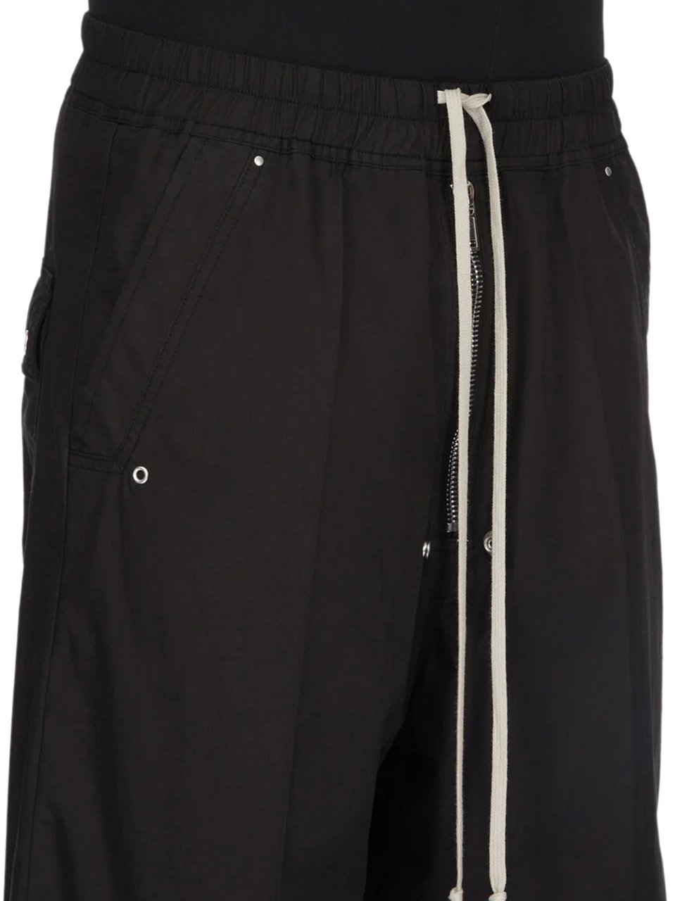 Rick Owens DRKSHDW Wide-Leg Trousers with Elastic Waistband and Drawstring Zwart