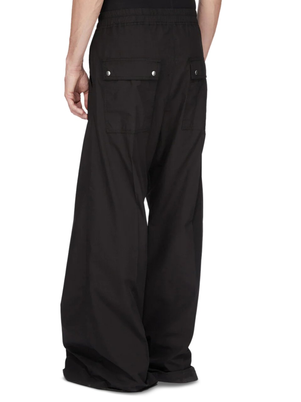 Rick Owens DRKSHDW Wide-Leg Trousers with Elastic Waistband and Drawstring Zwart