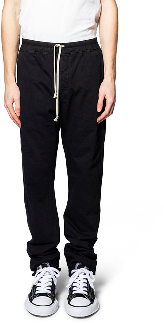 Rick Owens DRKSHDW PANTALONI BERLIN DRAWSTRING BLACK Zwart