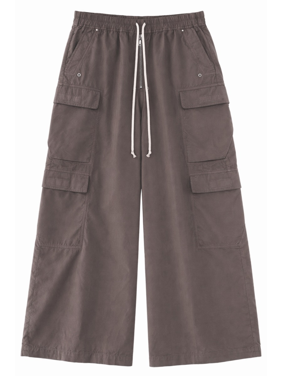 Rick Owens DRKSHDW Black Jumbo Belas Cotton Cargo Pants Grijs