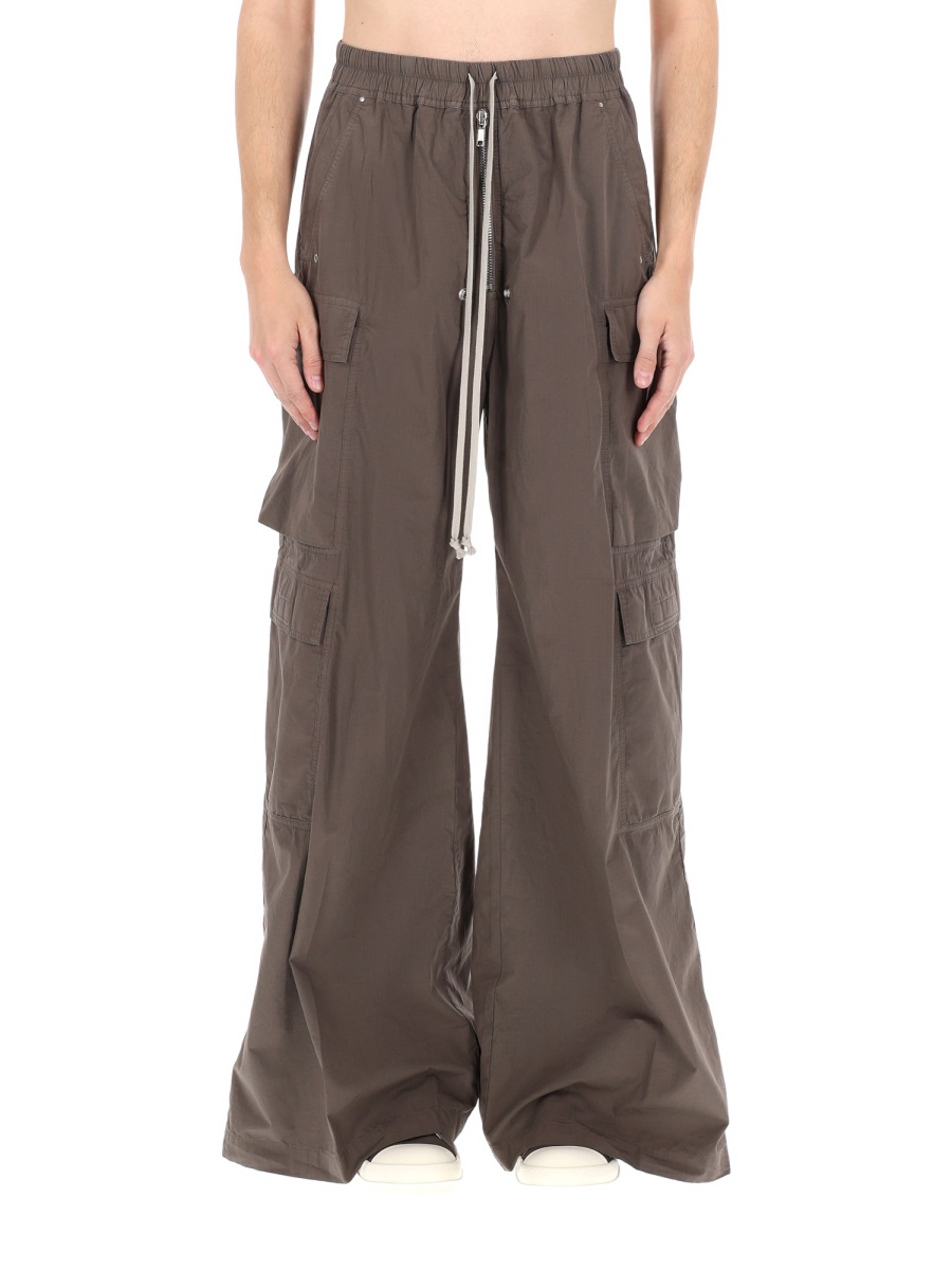 Rick Owens DRKSHDW Black Jumbo Belas Cotton Cargo Pants Grijs