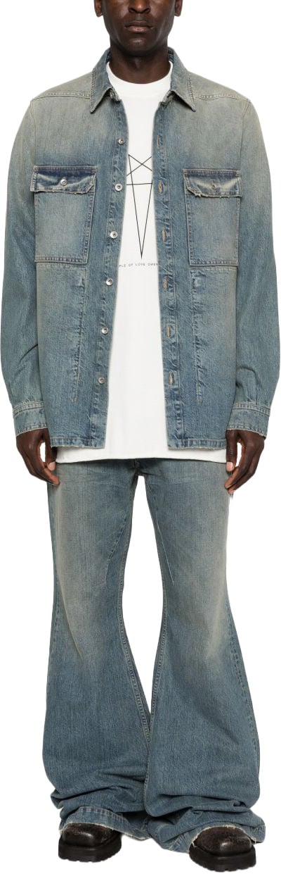 Rick Owens DRKSHDW Shirts Blue Blauw