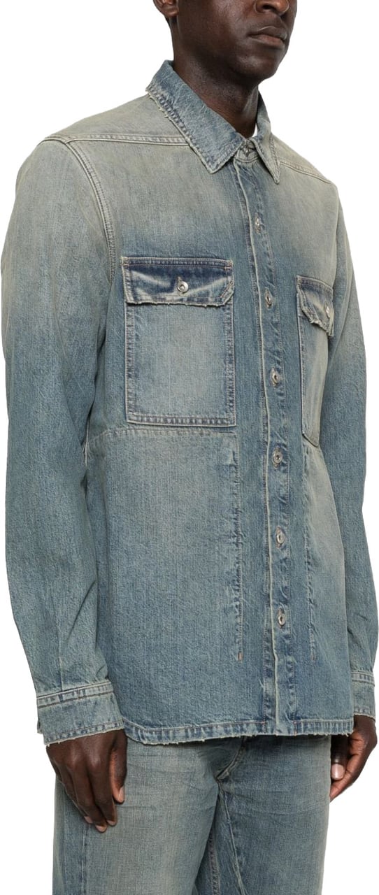 Rick Owens DRKSHDW Shirts Blue Blauw