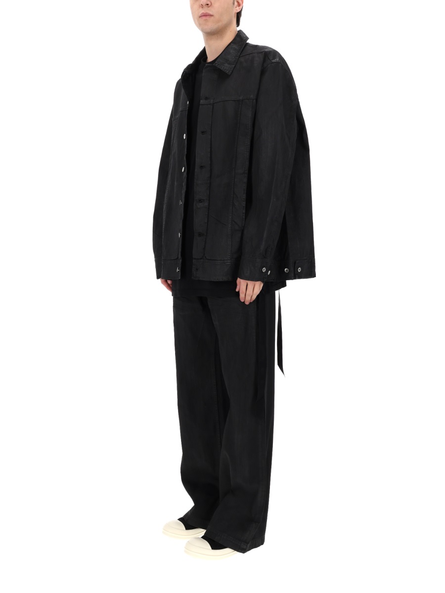 Rick Owens DRKSHDW Jumbo Worker Cotton Jacket Zwart