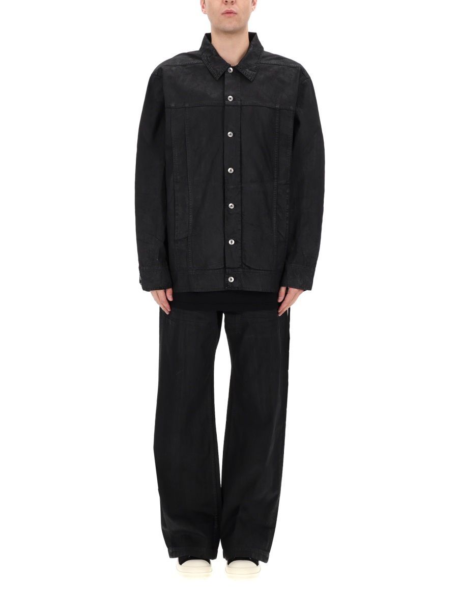 Rick Owens DRKSHDW Jumbo Worker Cotton Jacket Zwart