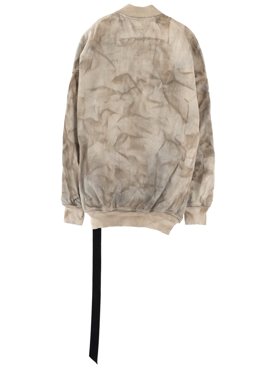 Rick Owens DRKSHDW Jumbo Flight Washed Distressed Bomber Jacket Roze