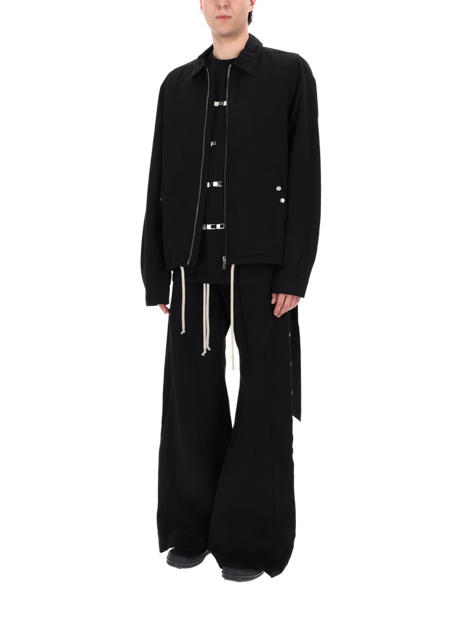 Rick Owens DRKSHDW Zipfront Boxy Cotton Strap Jacket Zwart