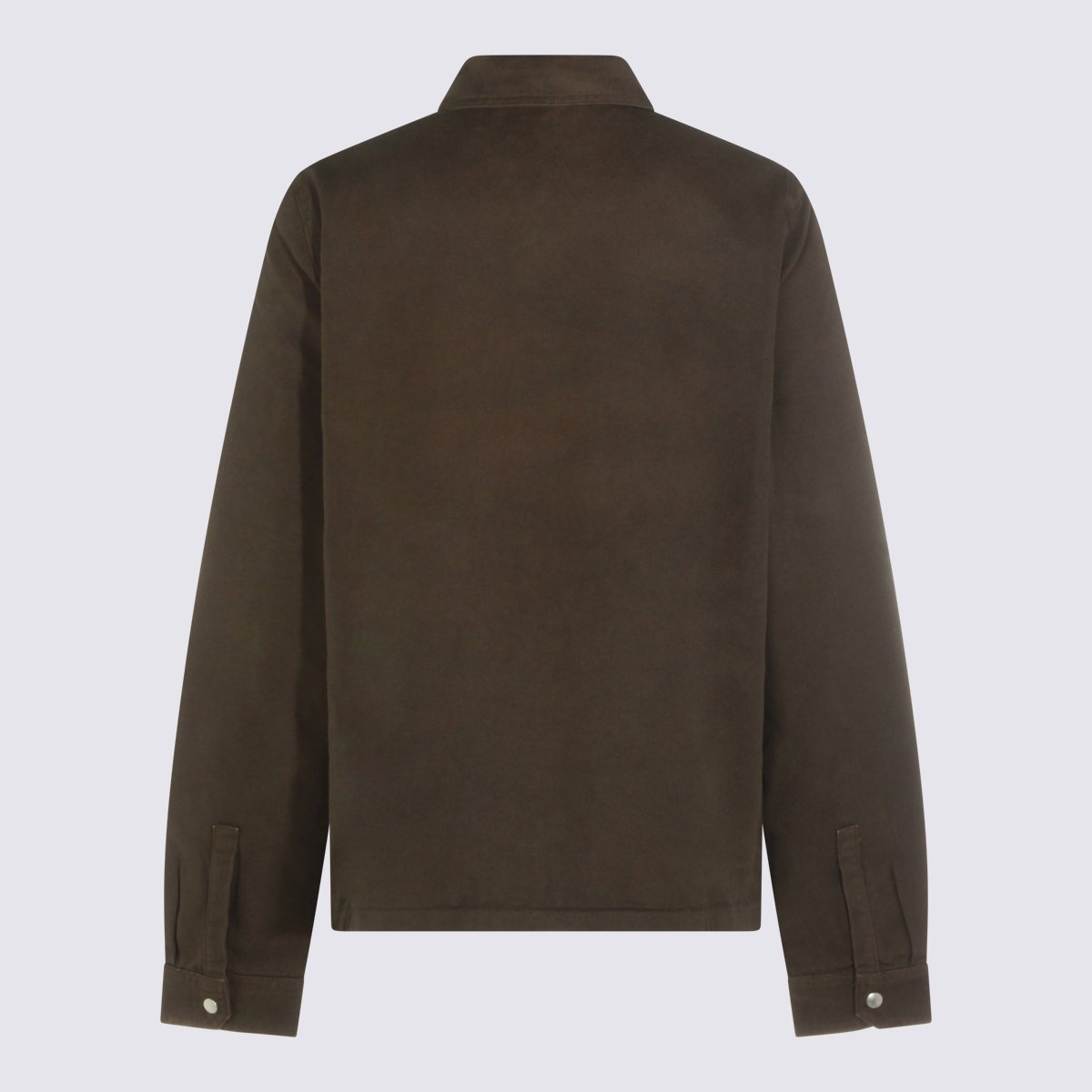 Rick Owens DRKSHDW Neutrals Zipfront Boxy Minimalist Cotton Jacket Grijs