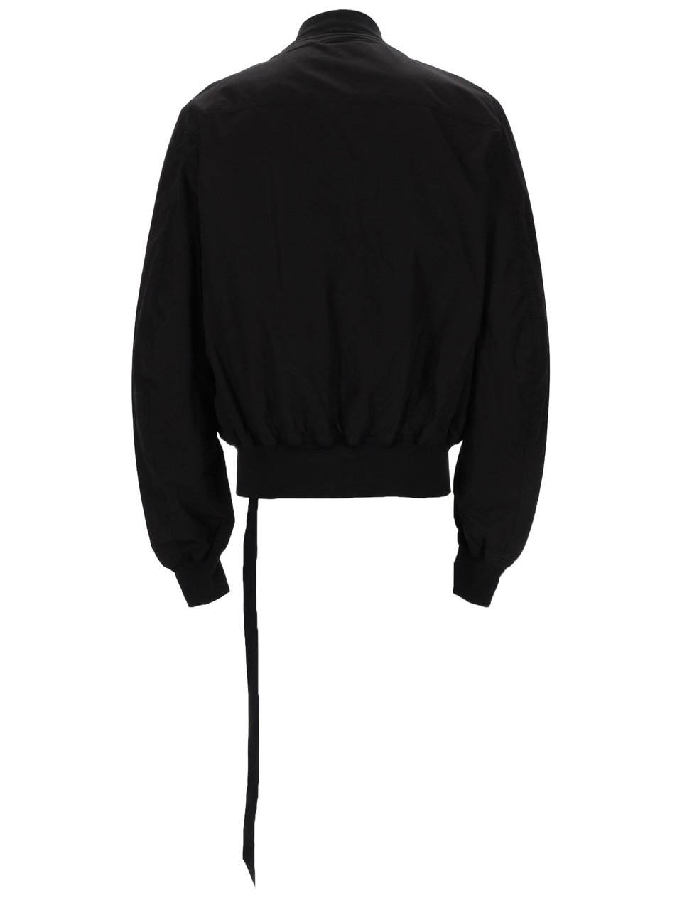 Rick Owens DRKSHDW Cropped Black Jacket with High Collar Zwart