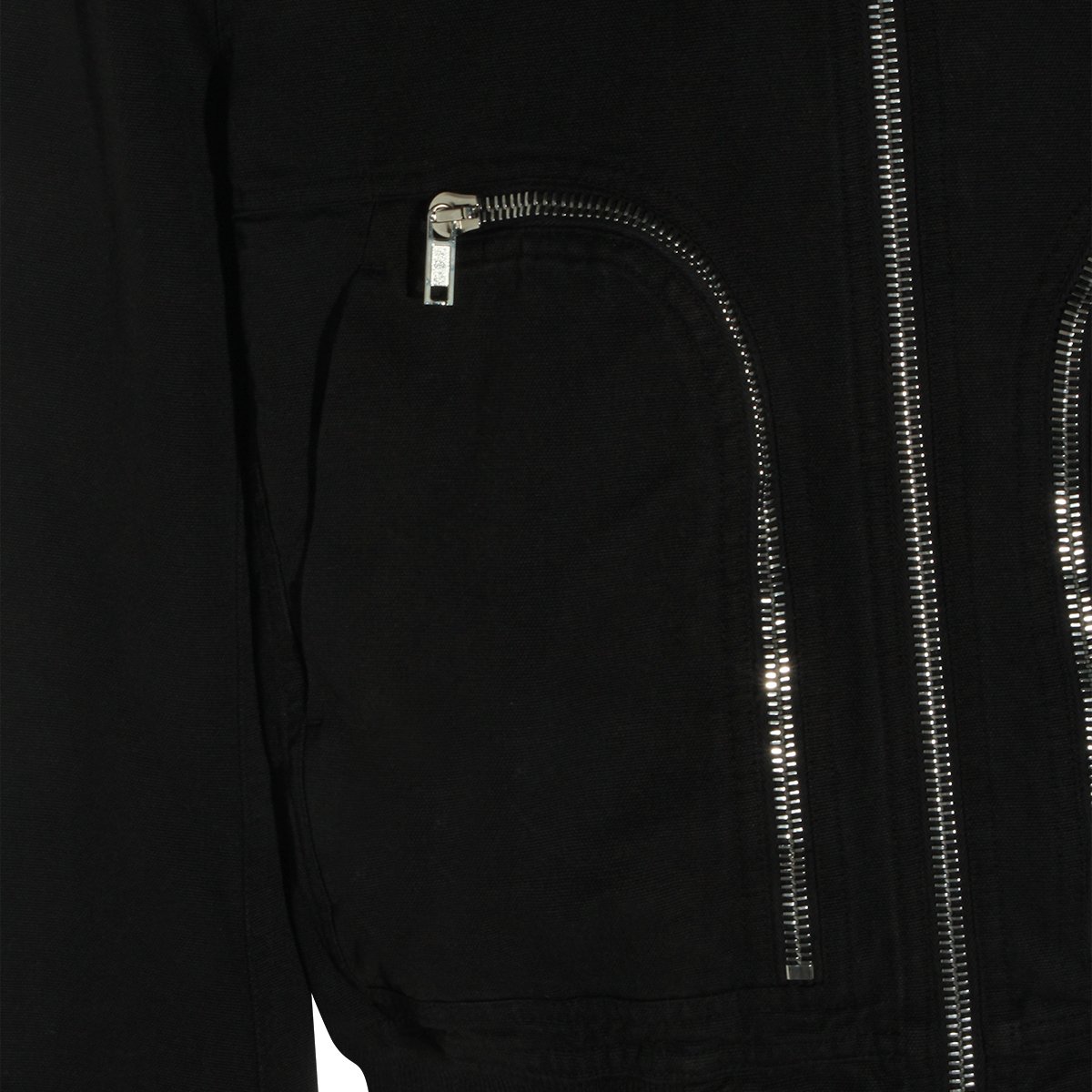 Rick Owens DRKSHDW Minimalist Black Jacket With Zipper Details Zwart