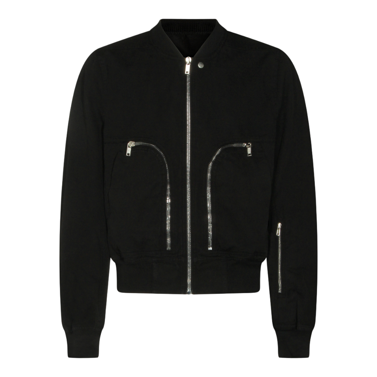 Rick Owens DRKSHDW Minimalist Black Jacket With Zipper Details Zwart