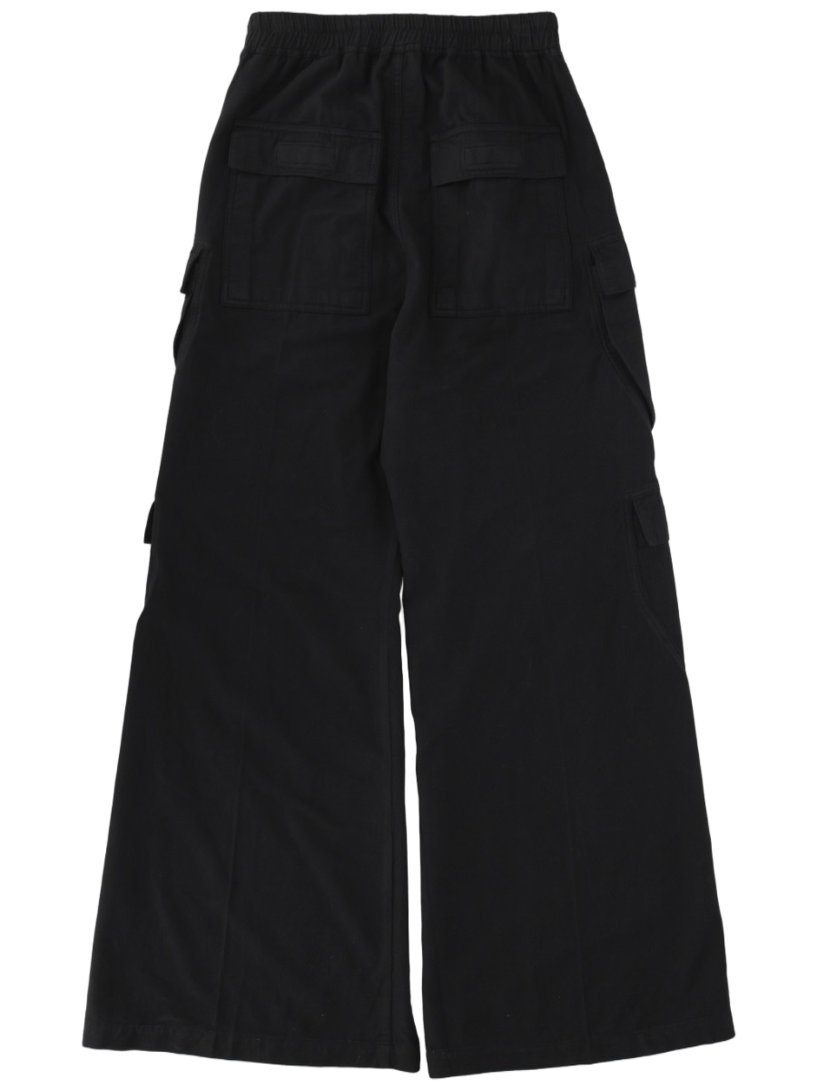 Rick Owens DRKSHDW Black Cargo Wide-Leg Pants Zwart