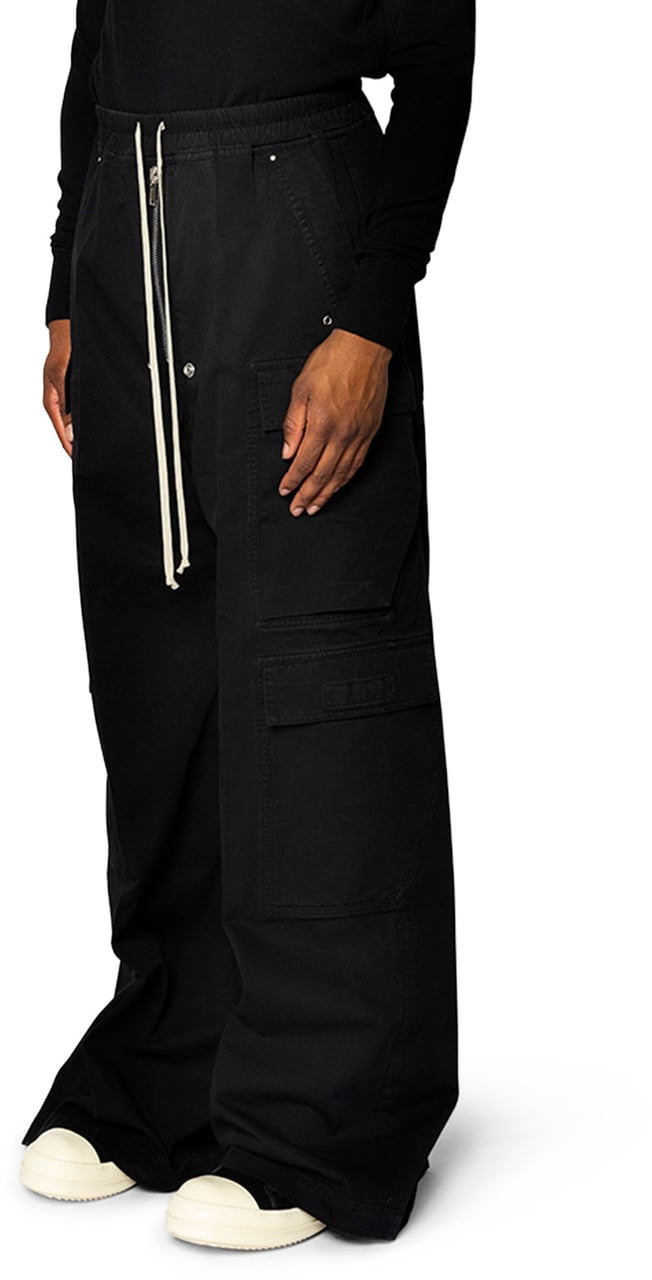 Rick Owens DRKSHDW DOUBLE CARGO JUMBO BELAS BLACK Zwart