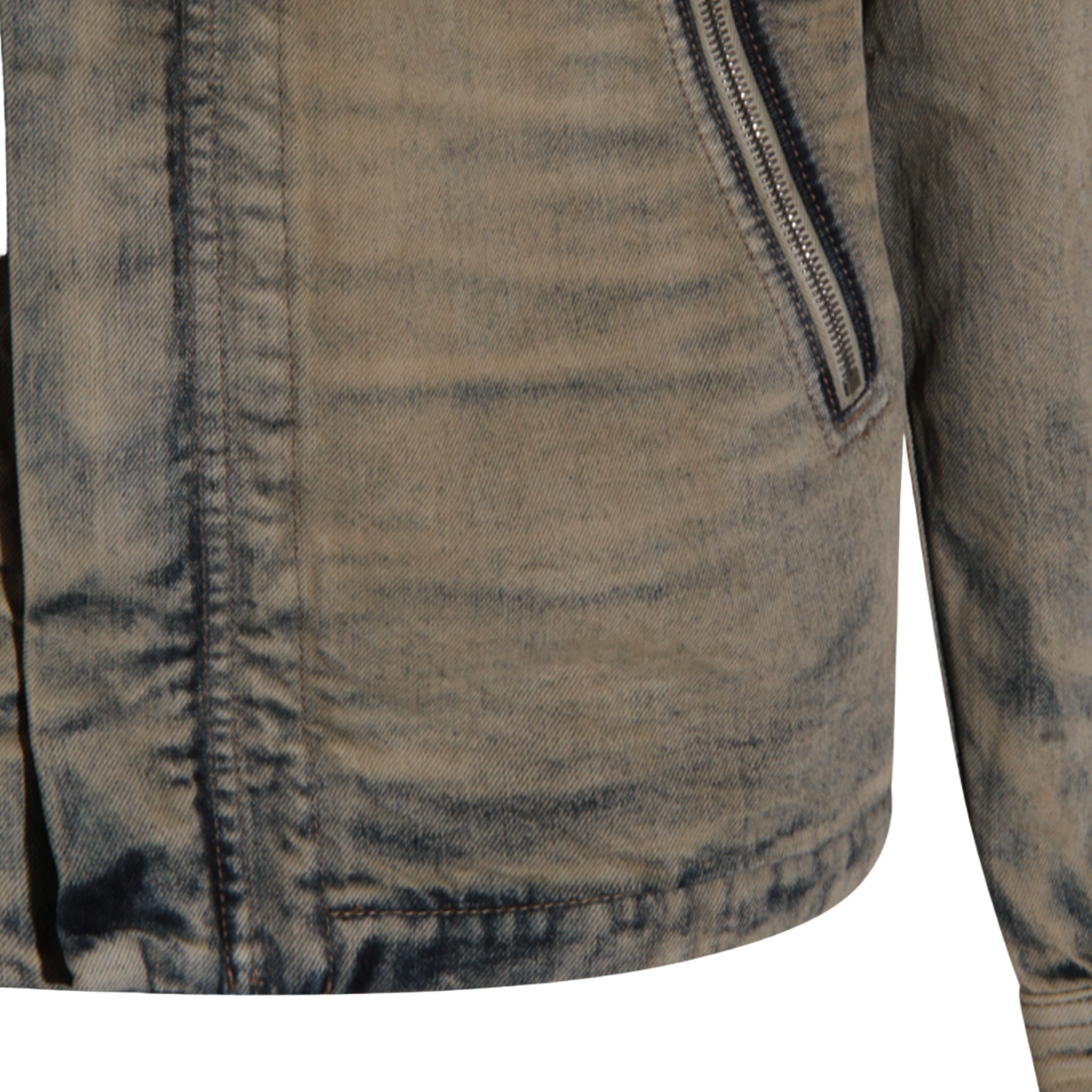 Rick Owens DRKSHDW Gradient Washed Effect Jacket with Classic Collar Grijs