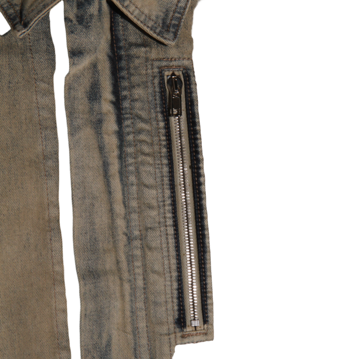 Rick Owens DRKSHDW Gradient Washed Effect Jacket with Classic Collar Grijs