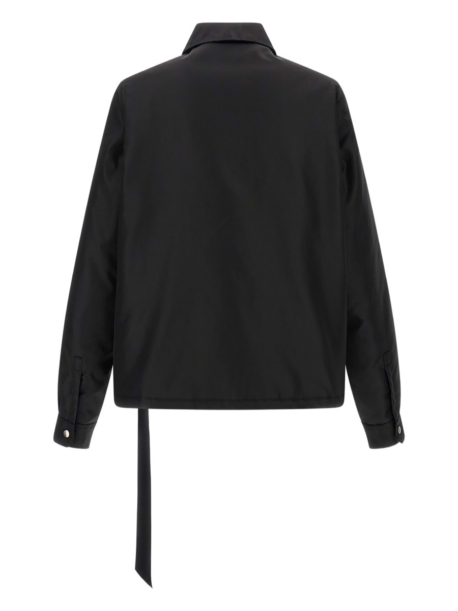 Rick Owens DRKSHDW Black Concealed Zipper Polyamide Jacket Zwart