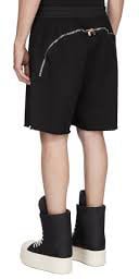 Rick Owens DRKSHDW LONG BOXERS BUTT ZIP BLACK Divers