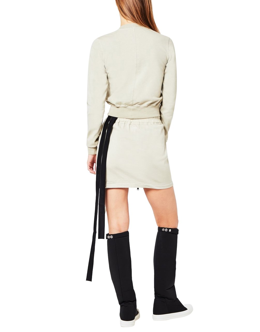 Rick Owens Pearl Cropped Sweatshirt Grijs