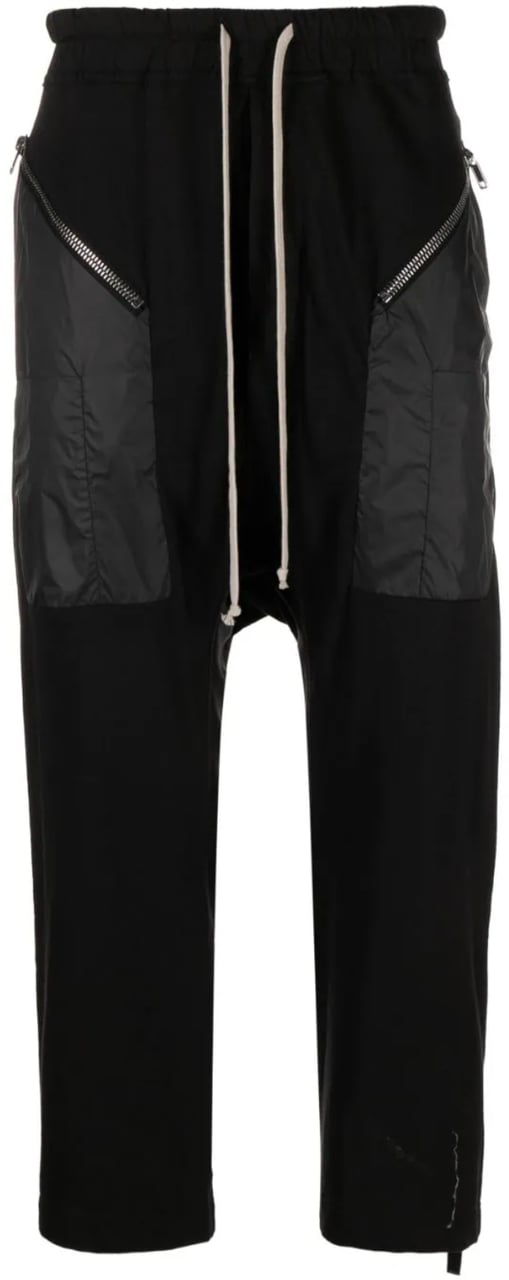 Rick Owens Strobe Cargo Cropped Drawstring - Black Zwart