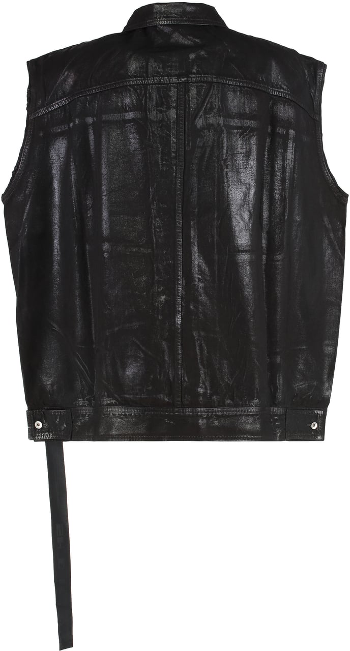 Rick Owens Denim vest Zwart