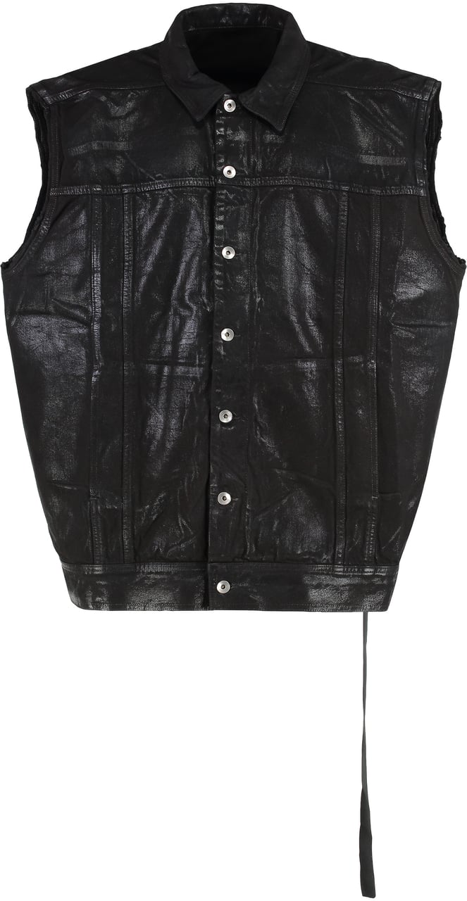 Rick Owens Denim vest Zwart