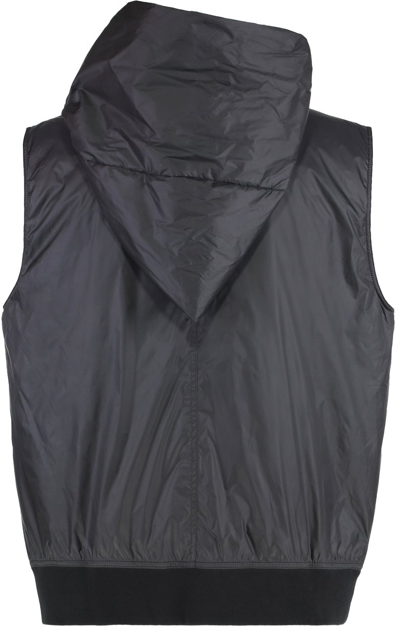 Rick Owens Hooded bodywarmer Zwart