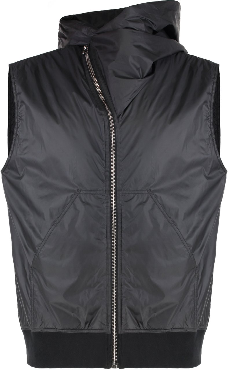 Rick Owens Hooded bodywarmer Zwart
