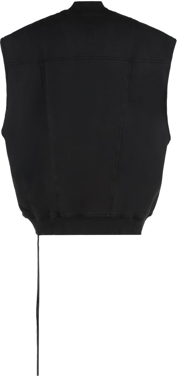Rick Owens Full zip cotton hoodie Zwart