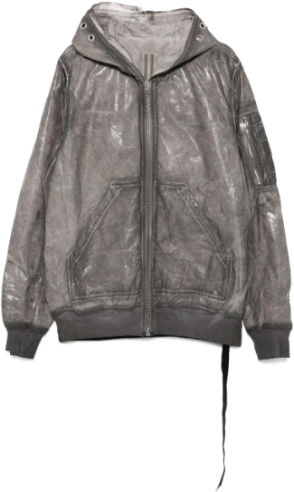 Rick Owens Bomber Imbottito Gimp Flight Bomber Darkdust Grijs