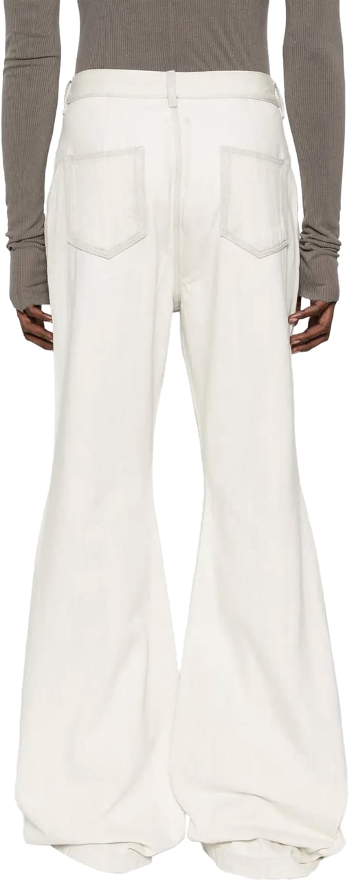 Rick Owens Denim Bolan Bootcut Milk Wash Wit