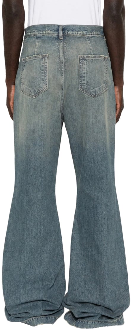 Rick Owens Bolan Bootcut Washed Indigo Blauw