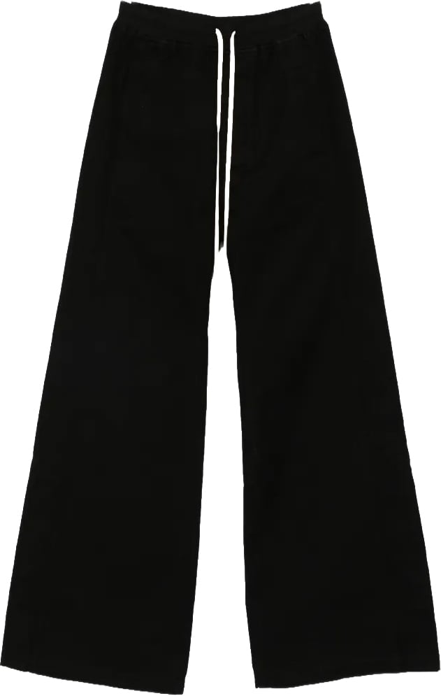 Rick Owens Pantaloni Wide Pusher Pants Black Zwart