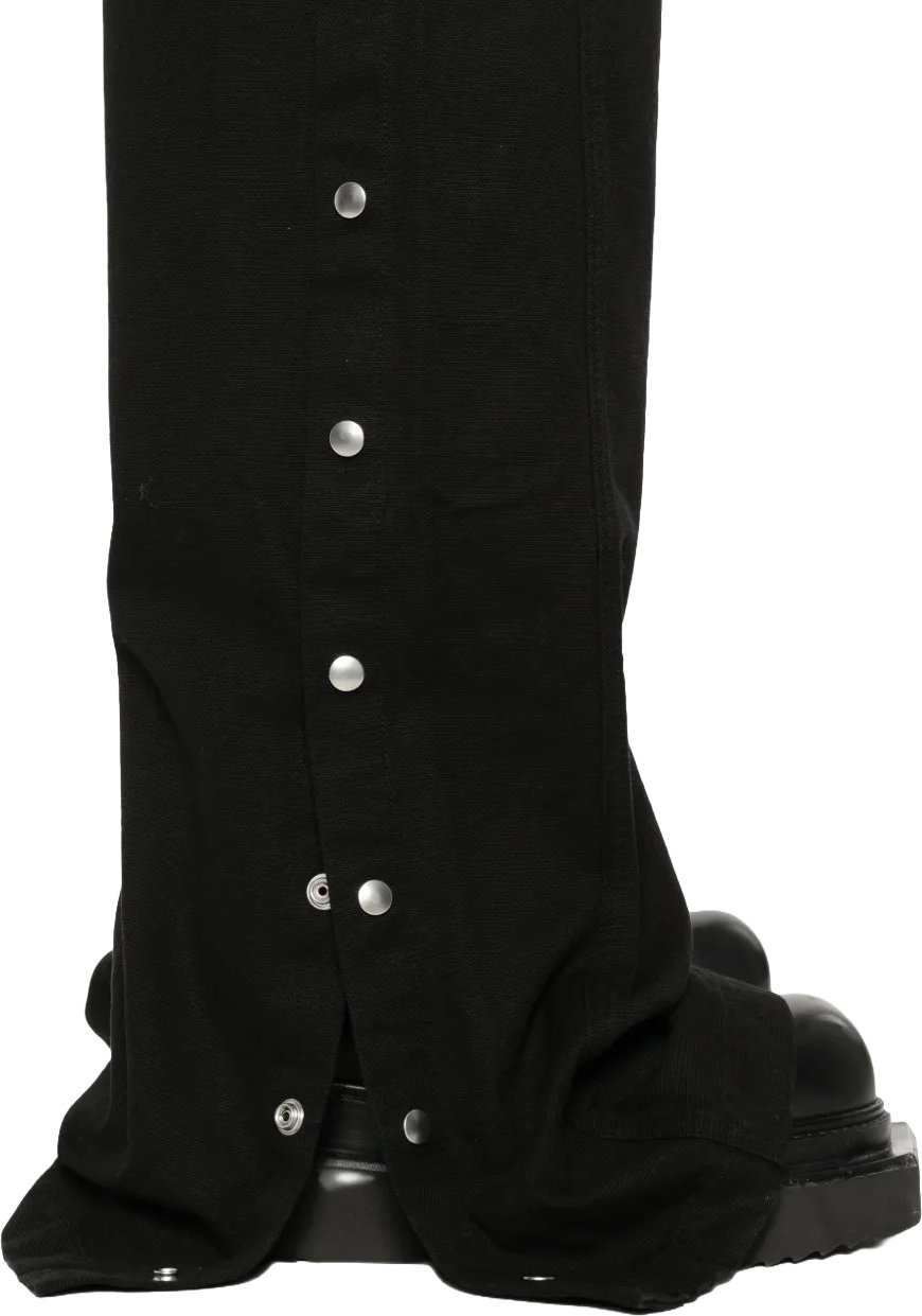 Rick Owens Pantaloni Wide Pusher Pants Black Zwart