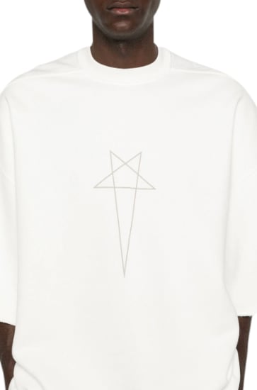 Rick Owens T-shirt Tommy T Milk/pearl Wit