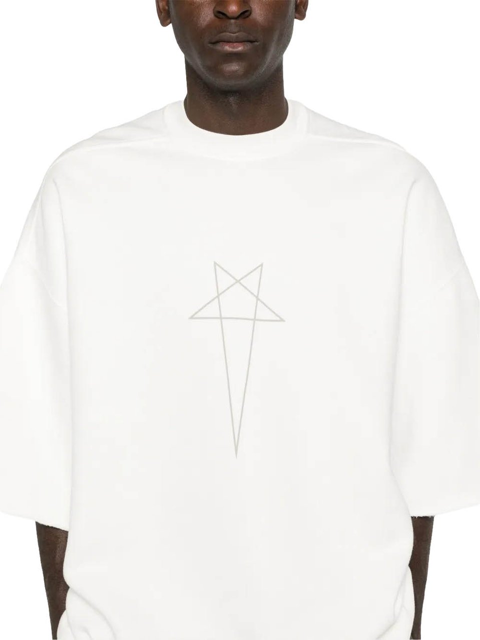 Rick Owens T-shirt Tommy T Milk/pearl Wit