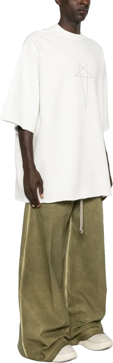 Rick Owens T-shirt Tommy T Milk/pearl Wit
