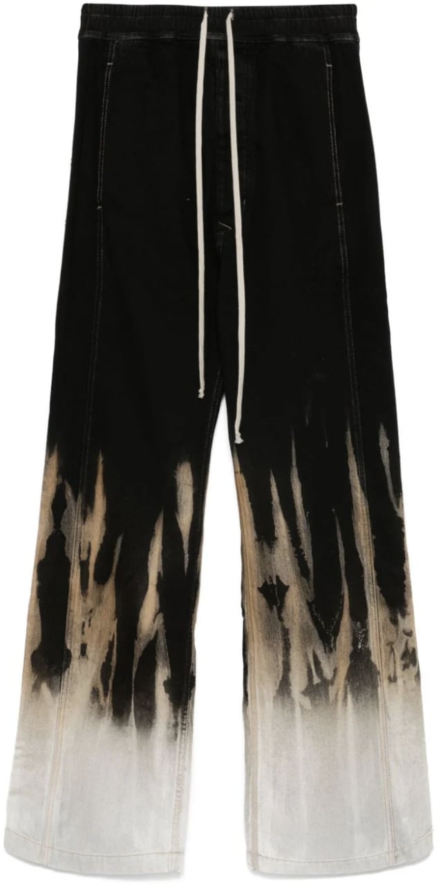 Rick Owens Denim Pusher Pants Black/terra Zwart