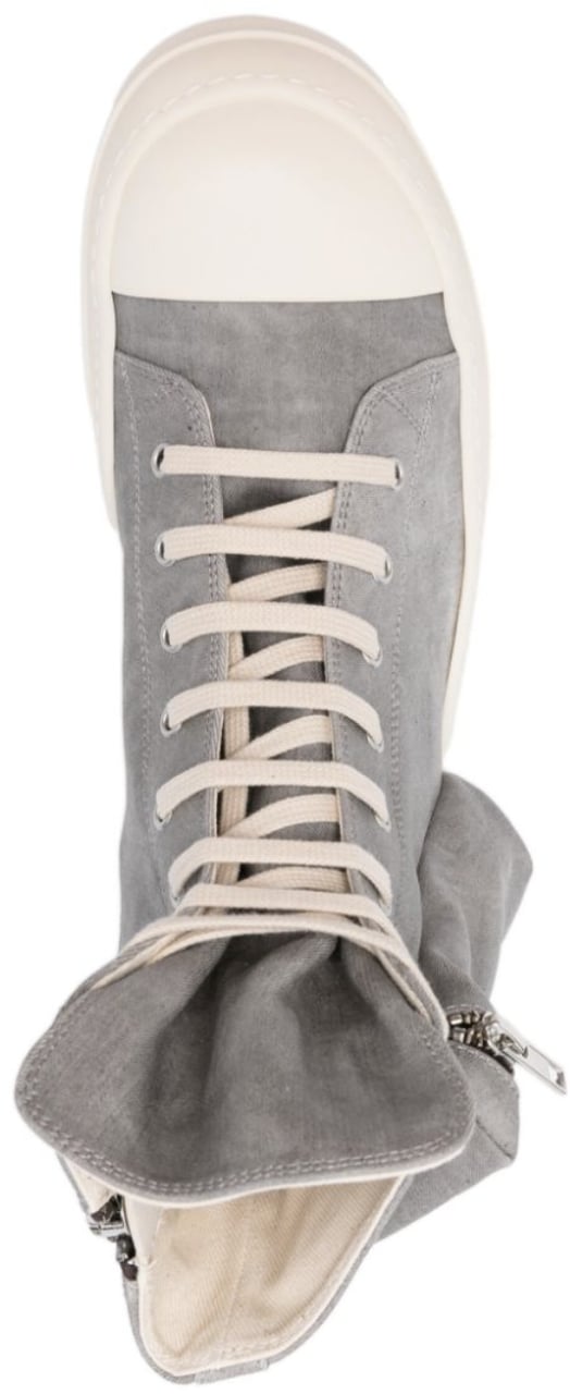 Rick Owens Denim Cargo Sneaks Pearl/milk/milk Grijs